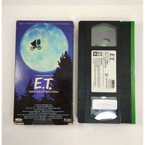 ET The Extra Terrestrial VHS 1988 Rare Green and Black Tape Clamshell